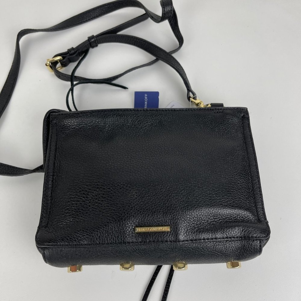 New Rebecca Minkoff Regan Black Leather Crossbody - Picture 6 of 8